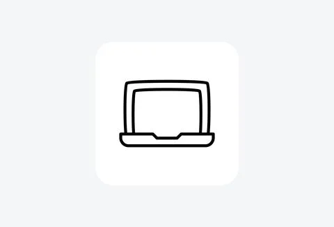 Laptop  screen icon fully editable vector icon Stock Illustration