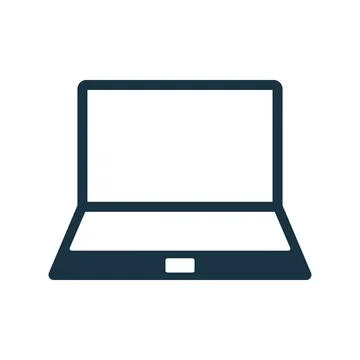 Laptop, screen icon. Simple editable vector graphics. Illustrazione stock