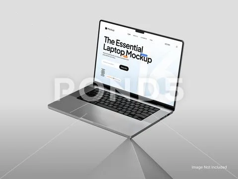 Laptop Screen Mockup 3D Rendring Modello PSD