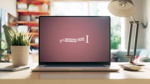 Laptop Screen Mockup - 5 Scenes Template Stock After Effects