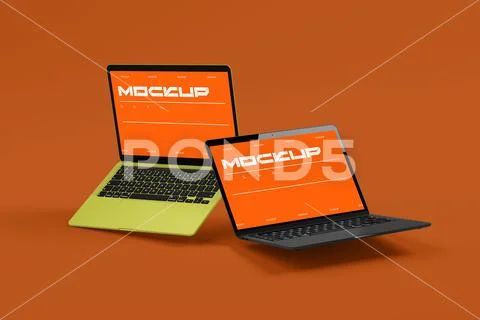 Laptop Screen Mockup Display PSD-sjabloon