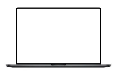 Laptop screen mockup. Realistic vector file. Isolated in white background 스톡 일러스트