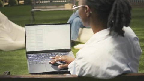 Laptop screen with programming language on terminal window Stock Photos