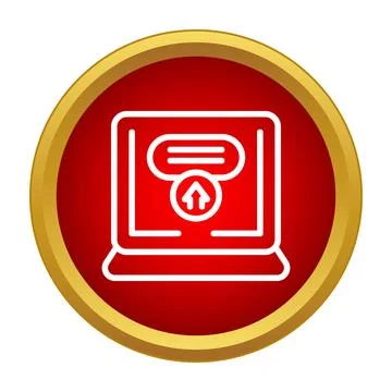 Laptop screen showing software update or upload process 库存插图