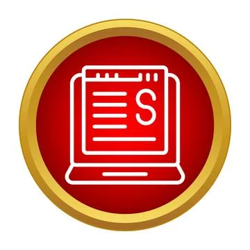 Laptop screen showing website coding and development Stock Illustration
