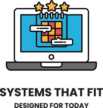 A laptop screen with a star on it Stock Illustration
