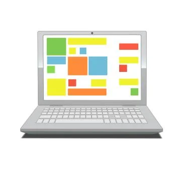 Laptop screen with tiles Stock-Illustration
