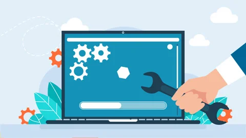 Laptop screen with user's personal page. User customizes settings on PC. 2D flat Stock Footage 235813482