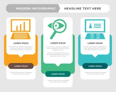 Laptop, Search, Computer infographic 스톡 일러스트