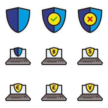 Laptop Security Stock Illustration