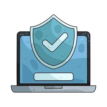 Laptop Security illustration Stock Illustration