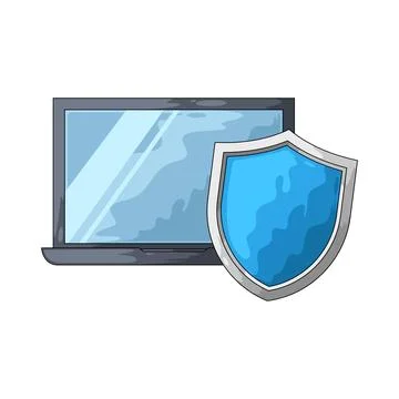 Laptop Security illustration イラスト素材
