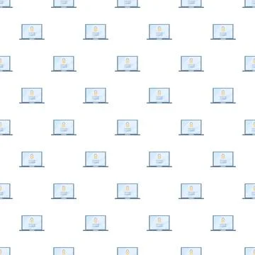 Laptop security pattern showing digital data protection Illustrazione stock