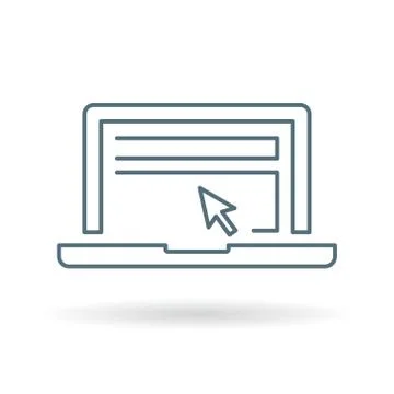 Laptop select tool icon Stock Illustration