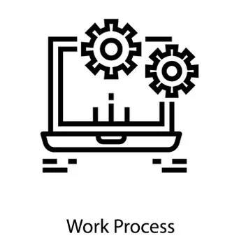 Laptop Setting Vector Stock Illustration