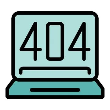 Laptop showing 404 error message on screen displaying system failure Stock-Illustration