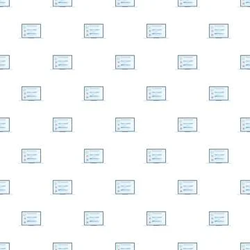 Laptop showing checklist seamless pattern background イラスト素材