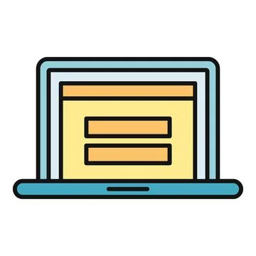 Laptop showing website loading screen or form fields Stock-Illustration
