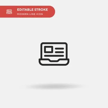 Laptop Simple vector icon. Illustration symbol design template for web mobile Stock Illustration