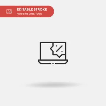 Laptop Simple vector icon. Illustration symbol design template for web mobile Stock Illustration