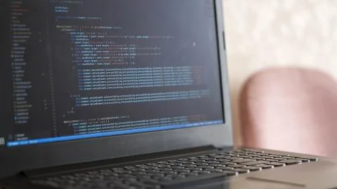 Laptop software development, the modern world, technology Foto stock