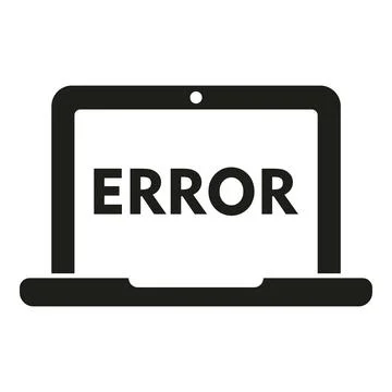 Laptop software error icon simple vector. Button tool 스톡 일러스트
