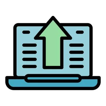 Laptop software icon vector flat Stockillustratie