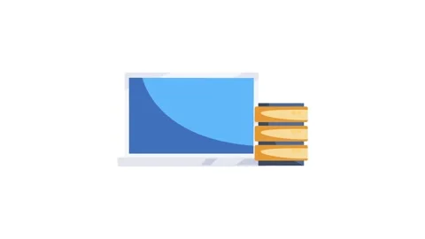 A laptop with a stack of files resting on its keyboard, indicating a worksp.. Stock Footage 332341203