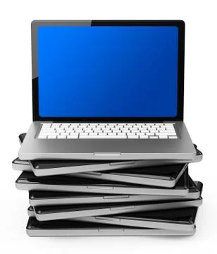 The laptop stack Stock Illustration