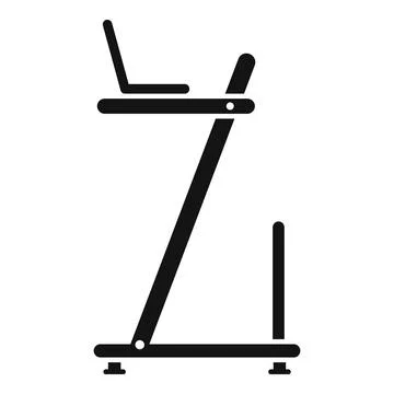 Laptop stand icon simple vector. Table sit Stock Illustration