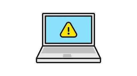 Laptop system alert icon Stockillustratie