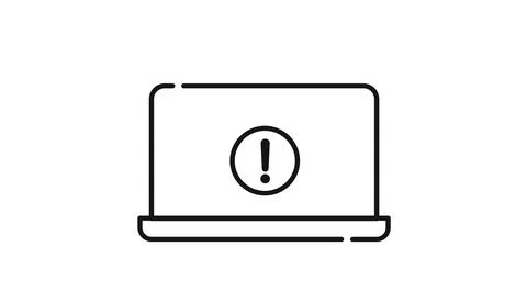 Laptop system alert icon Ilustración de archivo