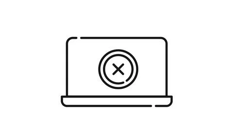 Laptop system error icon Иллюстрация
