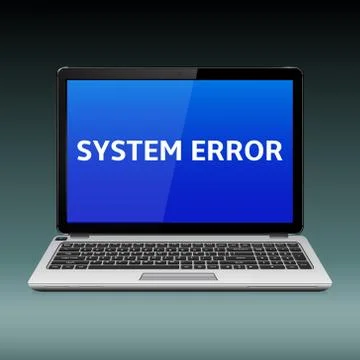 Laptop with system error message on blue screen Stock-Illustration