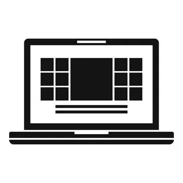 Laptop system icon, simple style イラスト素材