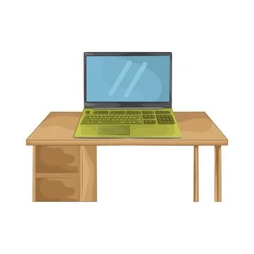 Laptop on the table Illustrazione stock