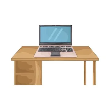 Laptop on the table Illustrazione stock