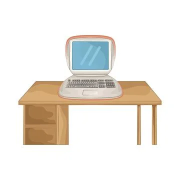 Laptop on the table Illustrazione stock
