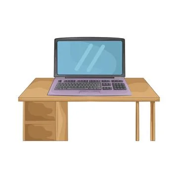 Laptop on the table Illustrazione stock