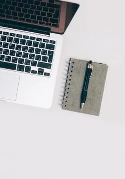Laptop On Table Stock Photos