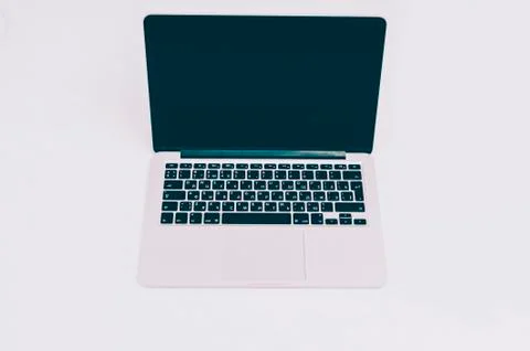 Laptop On Table Stock Photos