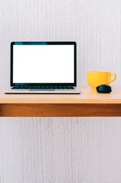 Laptop On Table Stock Photos