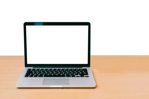 Laptop On Table Stock Photos