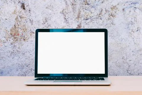 Laptop On Table Stock Photos