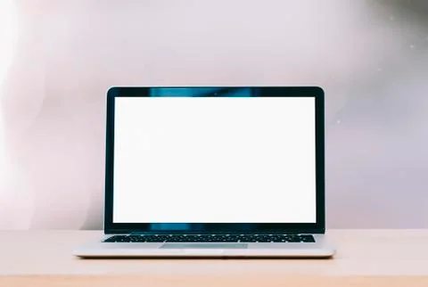 Laptop On Table Stock Photos