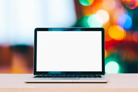 Laptop On Table Stock Photos