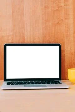 Laptop On Table Stock Photos