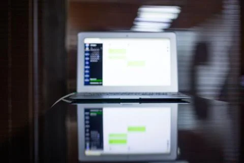 Laptop on the table Foto stock