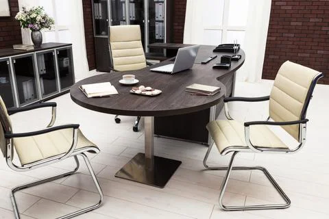 Laptop on a table Stock Photos