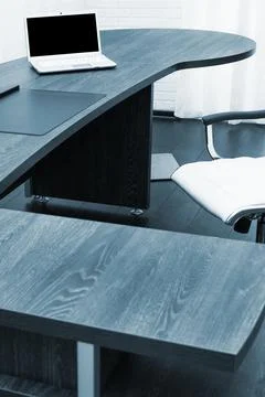 Laptop on a table Stock Photos